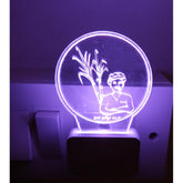 MultiColor acrylic and plastic NMK AC Adapter Night Lamp with 3D illusion, ideal for living rooms, bedrooms, and various commercial spaces